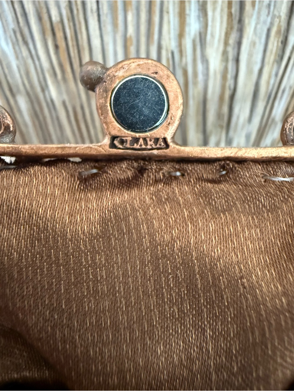 Vintage Beaded Metallic Bronze Evening Clutch - Picture 8 of 8